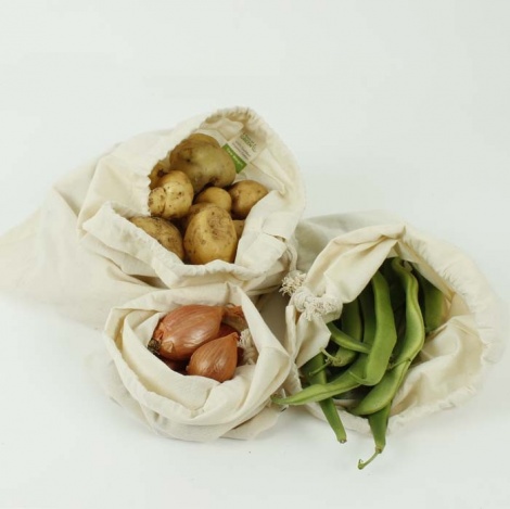 Organic Cotton Produce Bag Variety Pack - Set of 3